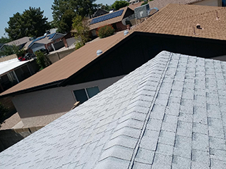 top view of new roofs